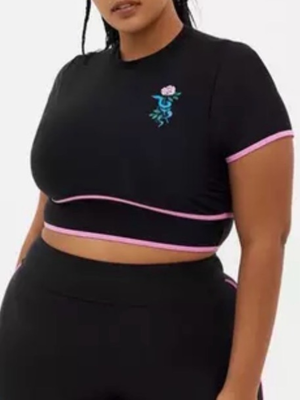 Torrid Active Wireless Cropped Piping Rashguard Swim Top NWT Size 2X